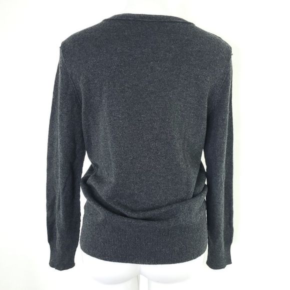Cullen Cashmere Crew Neck Long Sleeve Sweater Gray sz Medium - Picture 2 of 10